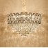 Luksusowy srebrny żyrandol kryształowy 58cm - K500